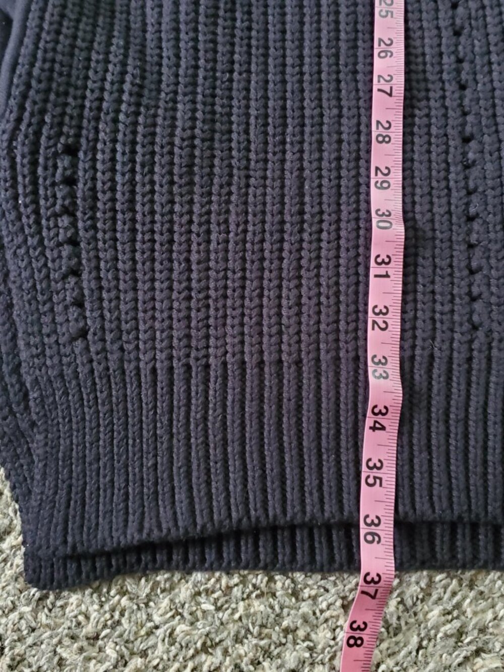 Free People Nightingale Cardigan Knit Open Front in Black - Large - Picture 8 of 9